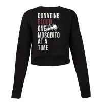 Funny Camping Mosquito Donating Blood T Shirt Cropped Sweater | Artistshot