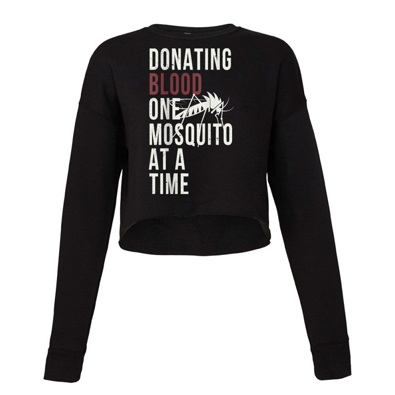 Funny Camping Mosquito Donating Blood T Shirt Cropped Sweater by corni3t6 | Artistshot