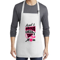 Womens Loud And Proud Cheer Cheer Mom Cheerleading Cheerleader V Neck Medium-length Apron | Artistshot