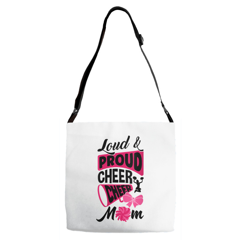 Womens Loud And Proud Cheer Cheer Mom Cheerleading Cheerleader V Neck Adjustable Strap Totes | Artistshot