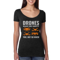 Fpv Drone Racing Quadcopters Rc Pilot Aerial Sports Women's Triblend Scoop T-shirt | Artistshot