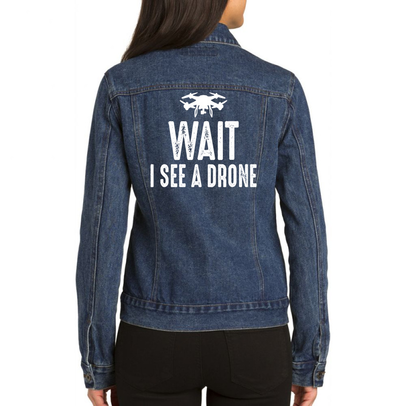 Fpv Drone Racing Quadcopters Rc Pilot Aerial Sports Ladies Denim Jacket by Tasteful Tees | Artistshot