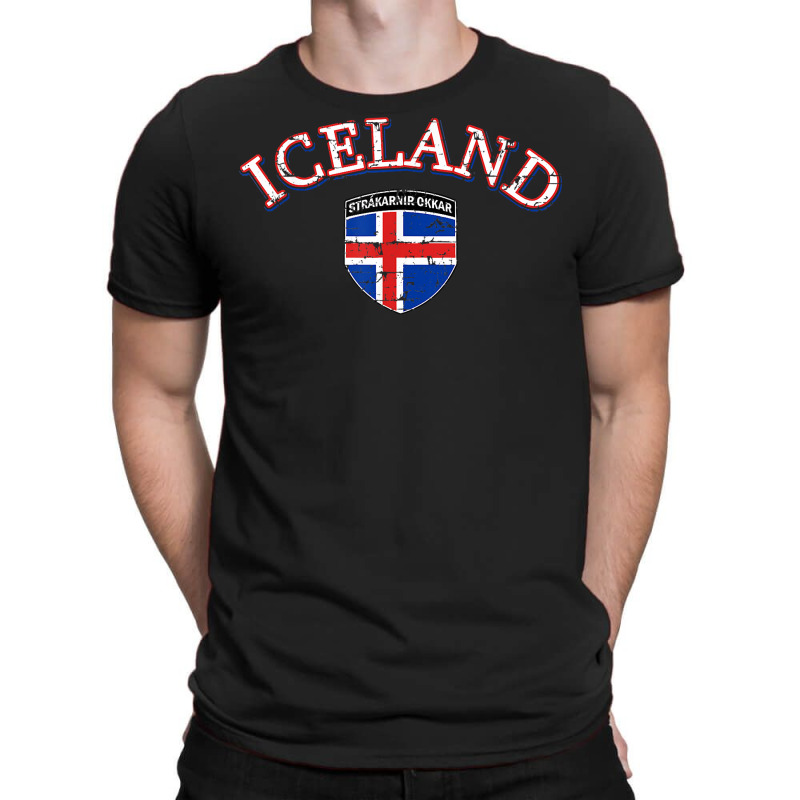 Iceland Football Tshirt Distressed Soccer Tshirts T-shirt | Artistshot