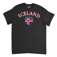 Iceland Football Tshirt Distressed Soccer Tshirts Classic T-shirt | Artistshot