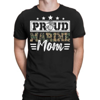 Proud Marine Military Veteran Mom Mama Mommy Mother's Day T Shirt T-shirt | Artistshot