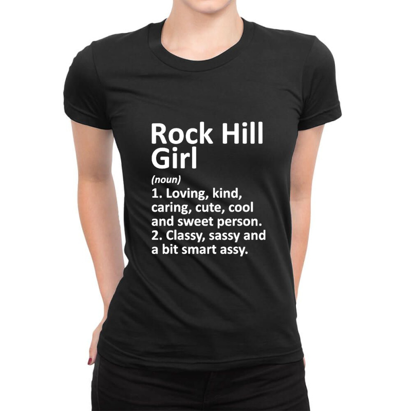 Rock Hill Girl Mo Missouri Funny City Home Roots Gift Ladies Fitted T-Shirt by saterseim | Artistshot