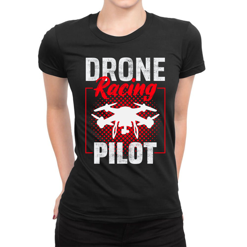 Fpv Drone Racing Quadcopters Rc Pilot Aerial Sports Ladies Fitted T-Shirt by Tasteful Tees | Artistshot