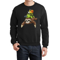 Turtle Lover Turtles Sloth Turtle Snail Funny Sloth Running Ocean Crewneck Sweatshirt | Artistshot