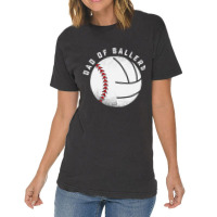 Dad Of Ballers Father Son Volleyball Baseball Player Coach T Shirt Vintage T-shirt | Artistshot