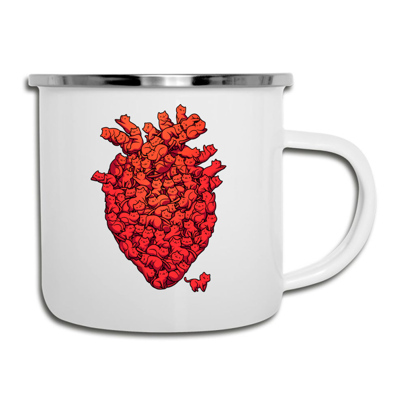 I Love Cat Heart Camper Cup | Artistshot