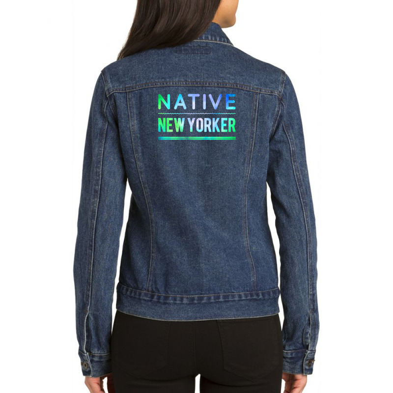 Native New Yorker Ladies Denim Jacket by Sie Sie | Artistshot