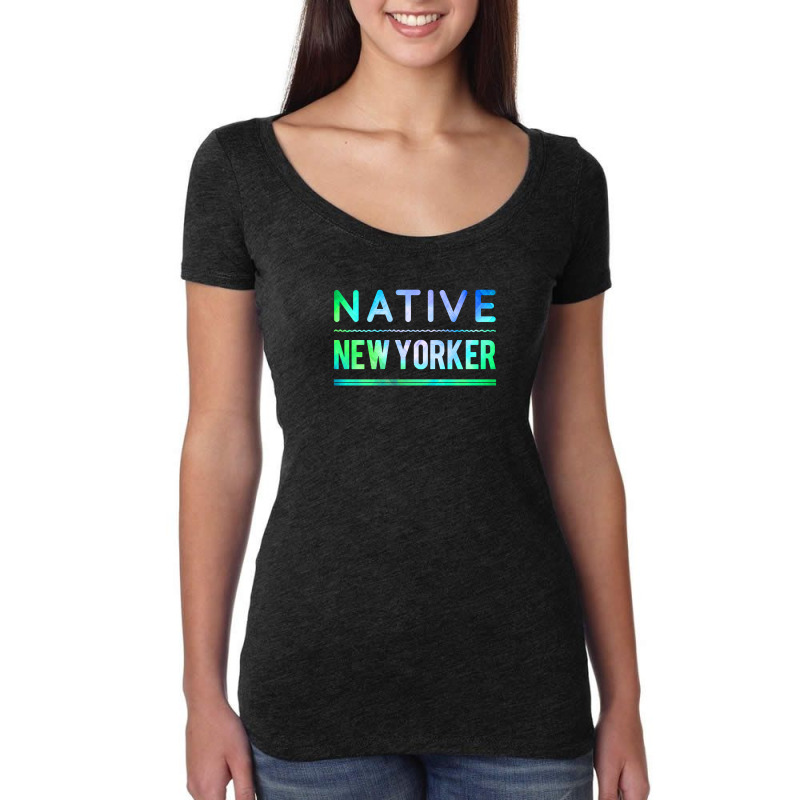 Native New Yorker Women's Triblend Scoop T-shirt by Sie Sie | Artistshot