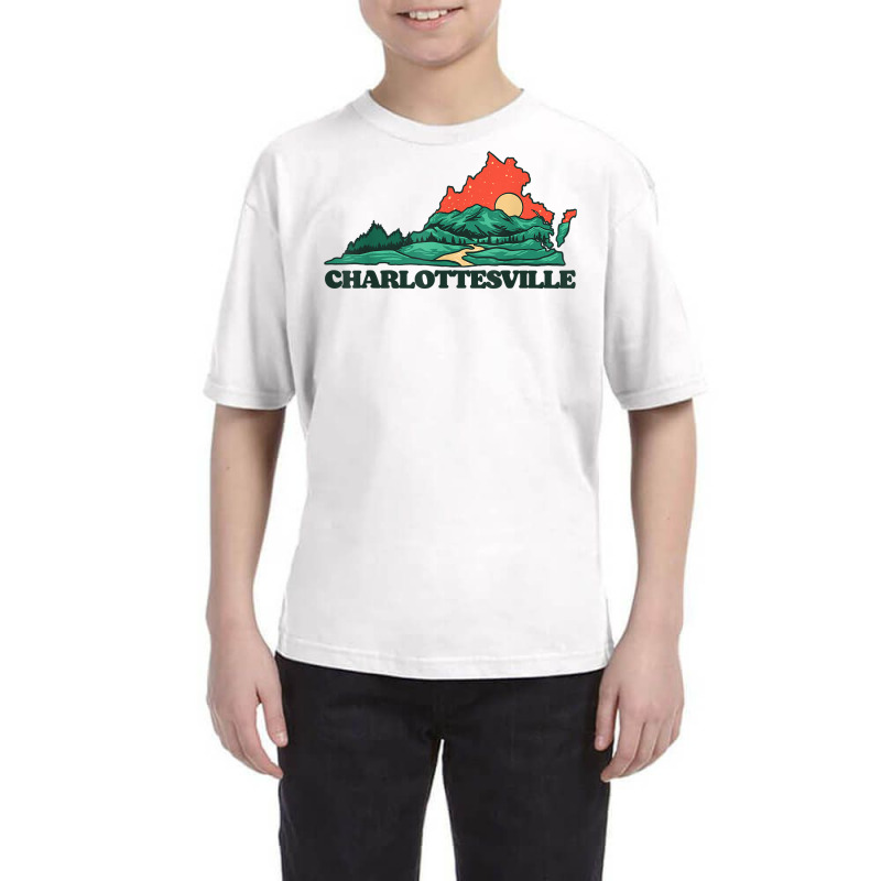 Charlottesville Virginia Mountains Blue Ridge Outdoors T Shirt Youth Tee | Artistshot