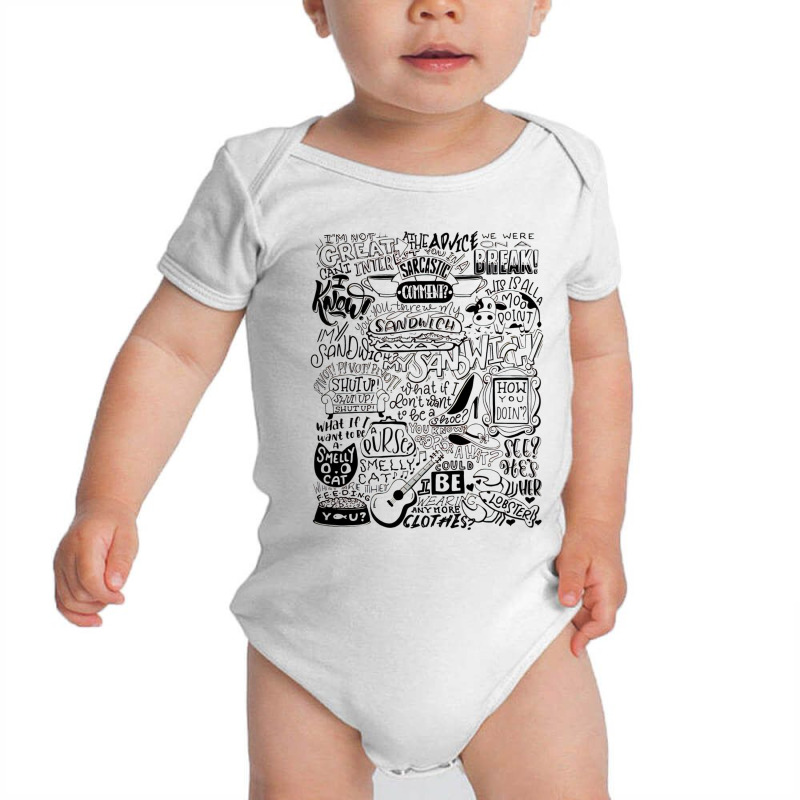 Friends Quote Compilation Baby Bodysuit | Artistshot