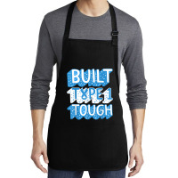 Diabetes Awareness Built Type 1 Tough Blue Ribbon Diabetic T T Shirt Medium-length Apron | Artistshot