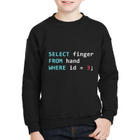 Funny Sql Query Geek Database Programmer Youth Sweatshirt | Artistshot