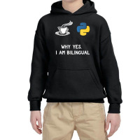 Funny Python Java Programmer  Bilingual Coder Gift Tee Youth Hoodie | Artistshot