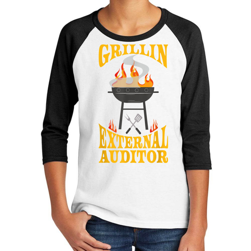 External Auditor Bbq Grill Smoker & Barbecue Chef T Shirt Youth 3/4 Sleeve by vazwttopperve | Artistshot