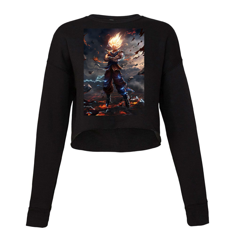 Son Goku Super Saiyan Cropped Sweater by annaponder | Artistshot