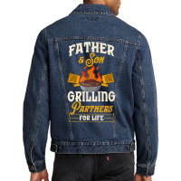 Father And Son Grilling Partners For Life T Shirt Men Denim Jacket | Artistshot