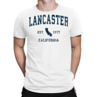 Lancaster California Ca Vintage Sports Design Navy Print T Shirt T-shirt | Artistshot