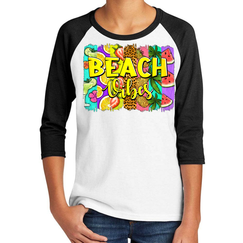 Beach Vibes Summer Brushstroke Youth 3/4 Sleeve by Jasminsmagicworld | Artistshot