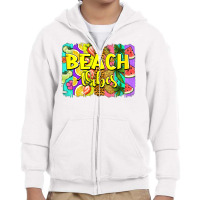 Beach Vibes Summer Brushstroke Youth Zipper Hoodie | Artistshot