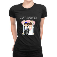 Jewish Wedding Just Married Chuppah Bride Groom Ladies Fitted T-shirt | Artistshot