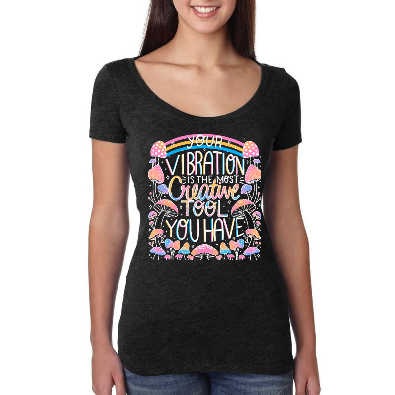 Mushroom Design T  Shirt Your Vibration T  Shirt Women's Triblend Scoop T-shirt by elephantjellyfish | Artistshot