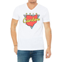 Canton Ohio T Shirt Retro Triangle V-neck Tee | Artistshot