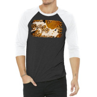 Leopard Cowhide Brushstroke 3/4 Sleeve Shirt | Artistshot