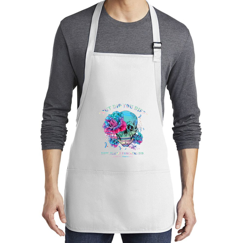 Diabetes Diabetic But Did You Die Funny Skull Ribbon 179 Diabetes Awar Medium-Length Apron by mekarsarip | Artistshot