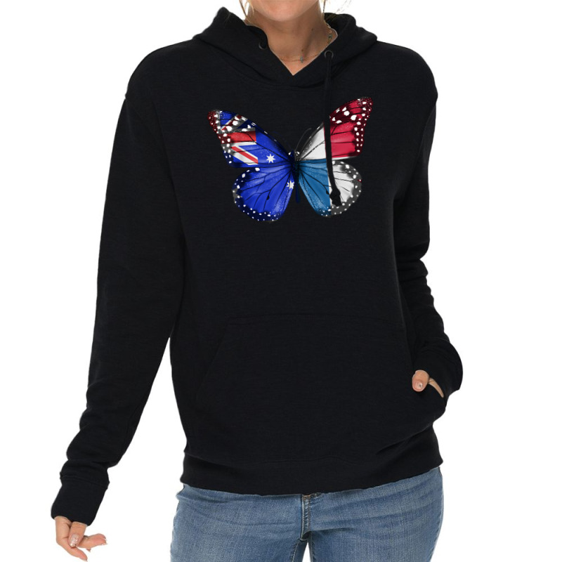 Australian Panamanian Flag Butterfly T Shirt Lightweight Hoodie by vazwttopperve | Artistshot