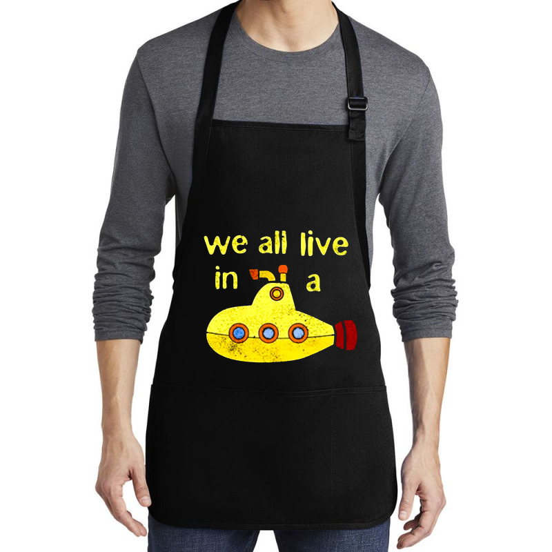 Yellow Submarine, The Yellow Submarine, Yellow, Submarine Medium-length Apron | Artistshot