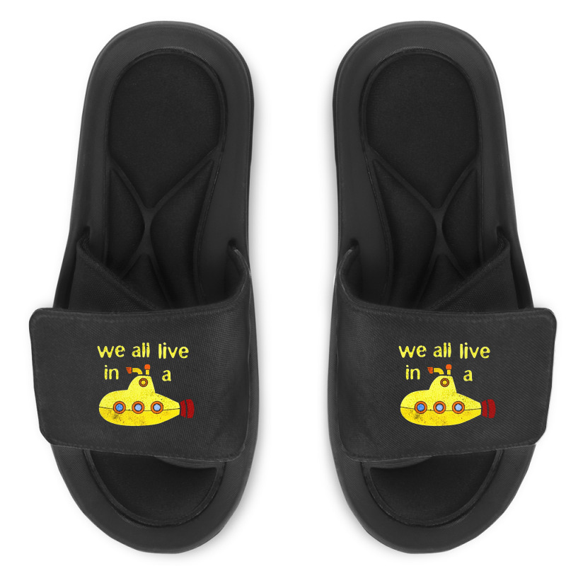 Yellow Submarine, The Yellow Submarine, Yellow, Submarine Slide Sandal | Artistshot