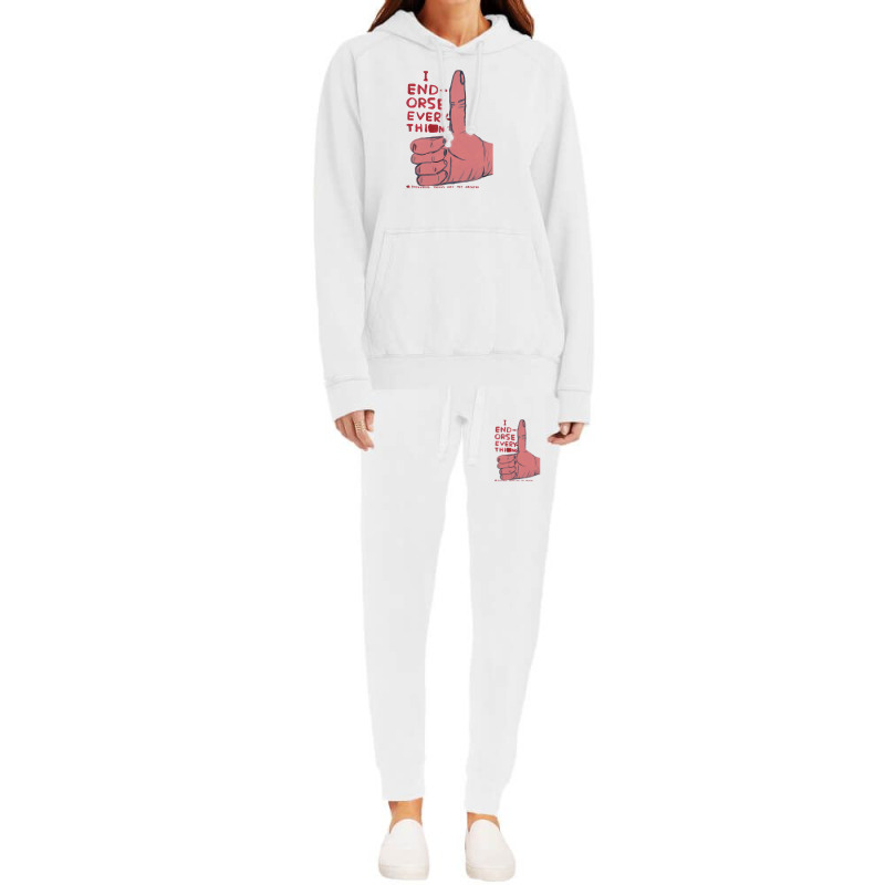 I Endorse Everything David Shrigley Hoodie & Jogger Set | Artistshot