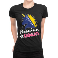 Bosnian Unicorn Bosnia And Herzegovina Flag T Shirt Ladies Fitted T-shirt | Artistshot