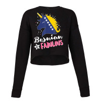 Bosnian Unicorn Bosnia And Herzegovina Flag T Shirt Cropped Sweater | Artistshot