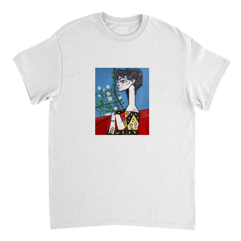 Picasso Jacqueline With Flowers Classic T-shirt by dedrikjoan | Artistshot