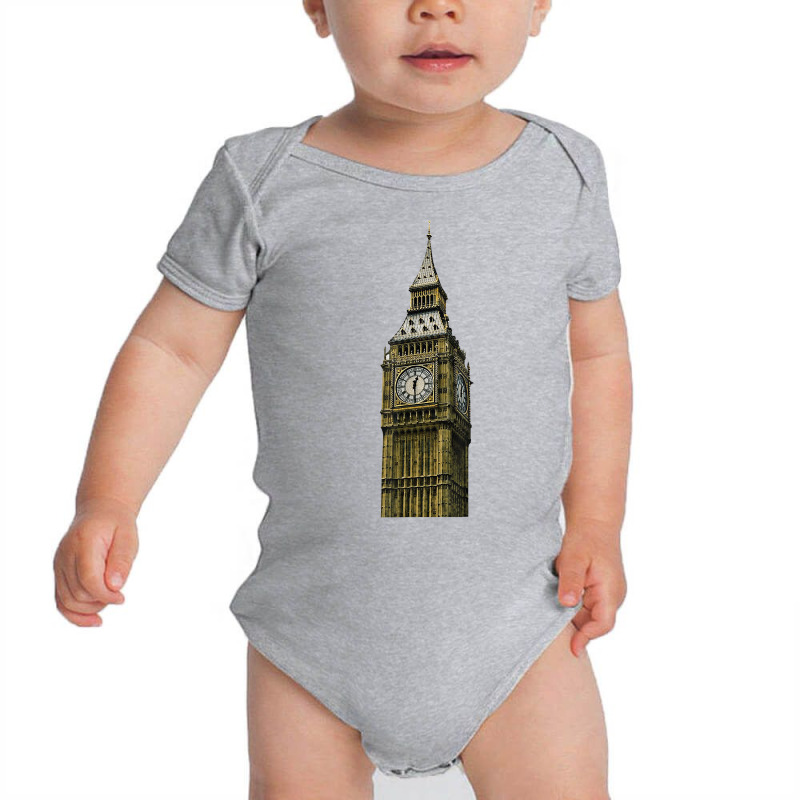 Cool Big Ben Image T Shirt London Elizabeth Clock Tower Tee Baby Bodysuit by waltervanderwilt1 | Artistshot