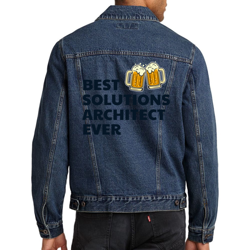 Solution Architect Architecture Beer Drinking Architectural Funny Men Denim Jacket | Artistshot