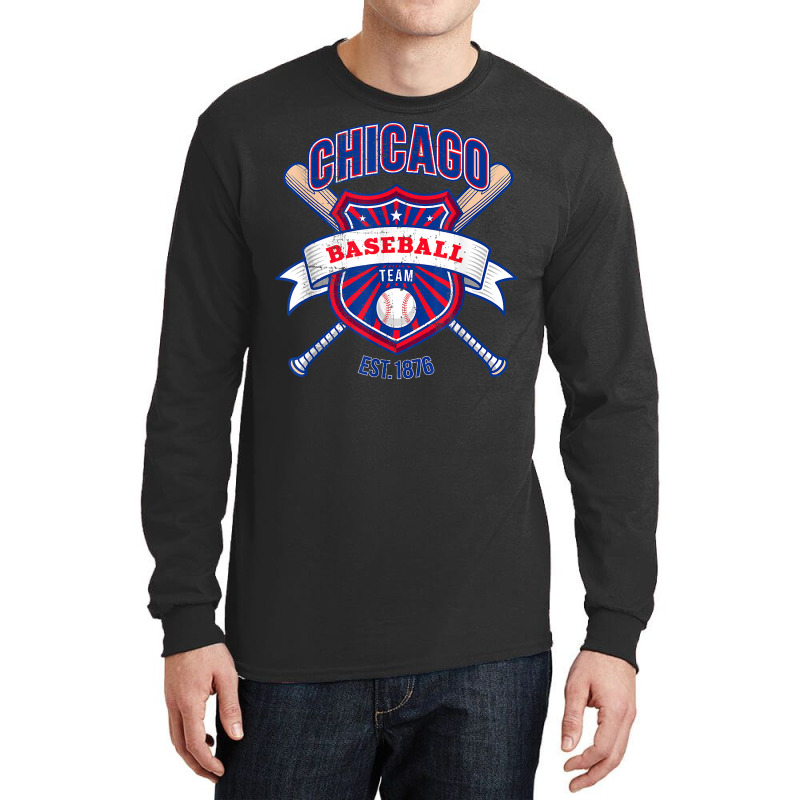 Distressed Look Cub Party Tailgate Sport Gameday Fan Gift T Shirt Long Sleeve Shirts by manviwadlington | Artistshot