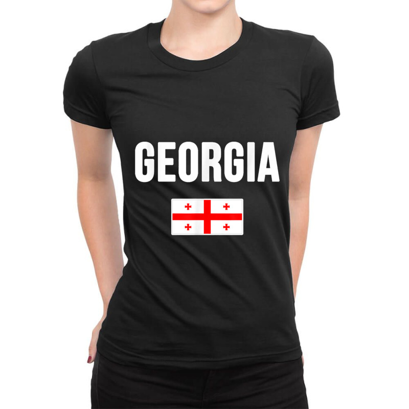 Georgia Republic Georgian Flag Ladies Fitted T-Shirt by kurniawanm | Artistshot