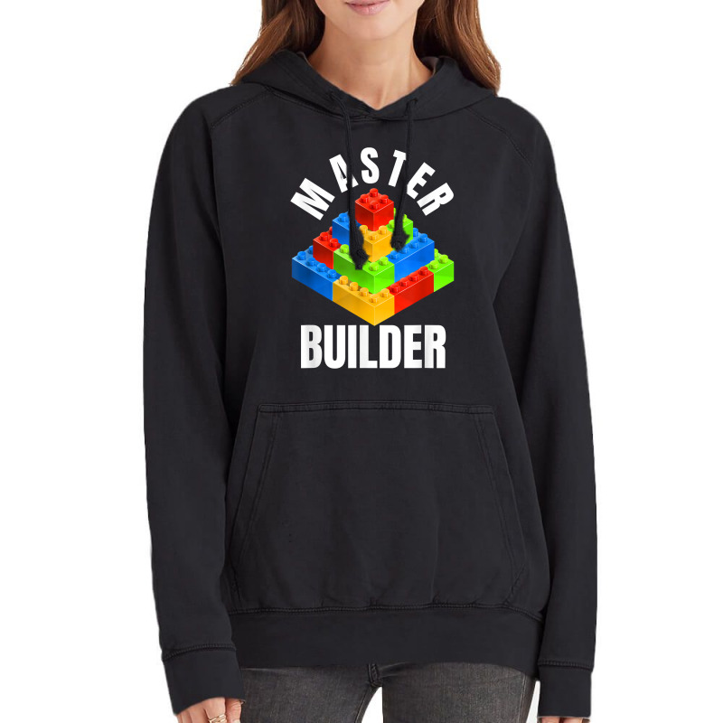 Master Builder Building Blocks Brick Builders Toys Gift T Shirt Vintage Hoodie | Artistshot