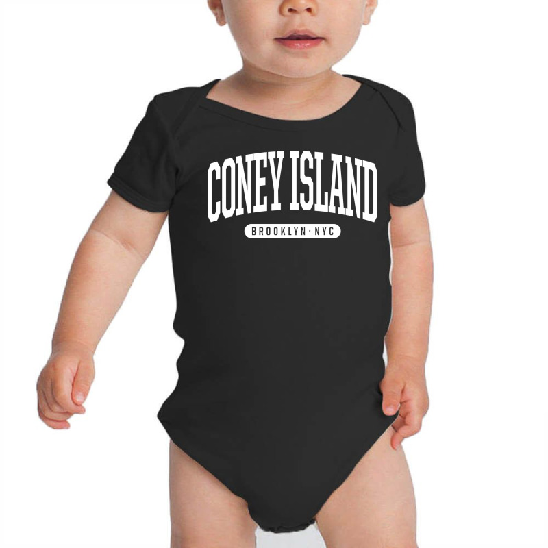 Nyc Borough Brooklyn New York Coney Island Sweatshirt Baby Bodysuit by johnjosephmenk | Artistshot