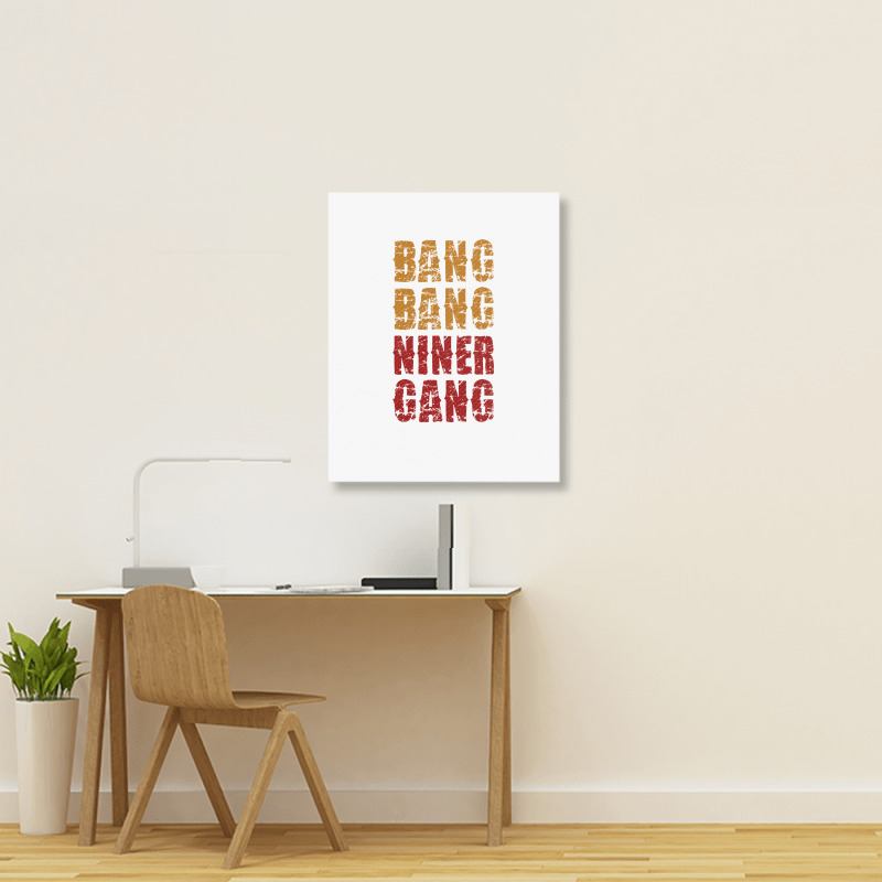 Bang Bang Niner Gang Football Portrait Canvas Print | Artistshot