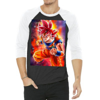 Goku Anime 3/4 Sleeve Shirt | Artistshot