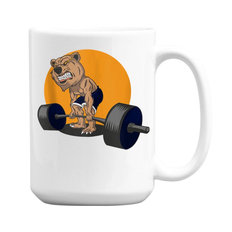 Grizzly Bear Lifting Heavy Weights Tank Top 15 Oz Coffee Mug | Artistshot