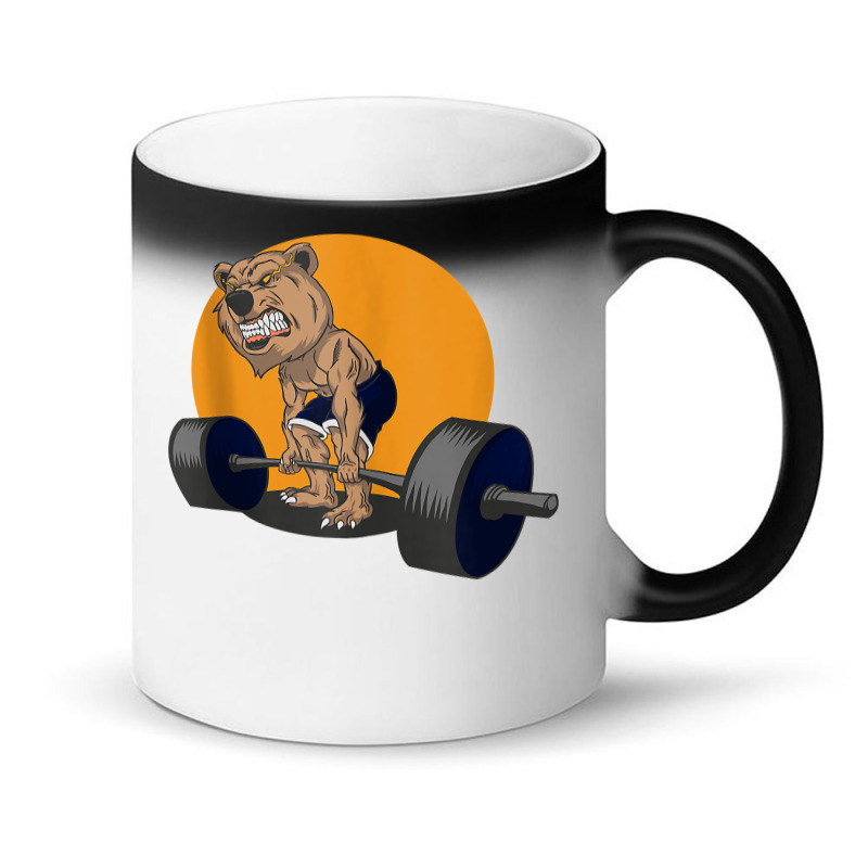 Grizzly Bear Lifting Heavy Weights Tank Top Magic Mug | Artistshot