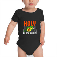 Holy Blockamole Soccer Blocker Funny Avocado Goalie Baby Bodysuit | Artistshot